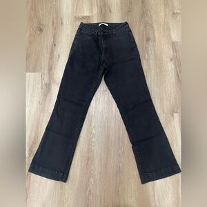 Nine West Women’s French Girl Style Black Denim Kick Flare Jeans, Size 4